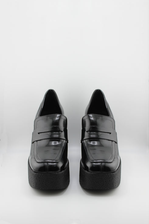 Sante Platform Block Heel Patent Loafers